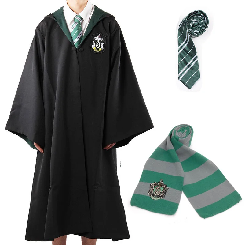 Гарри Поттер халат накидка плащ с галстуком шарф Ravenclaw/Гриффиндор/Hufflepuff/Слизерин Косплей костюмы Малфой Гермионы подарок на Хэллоуин