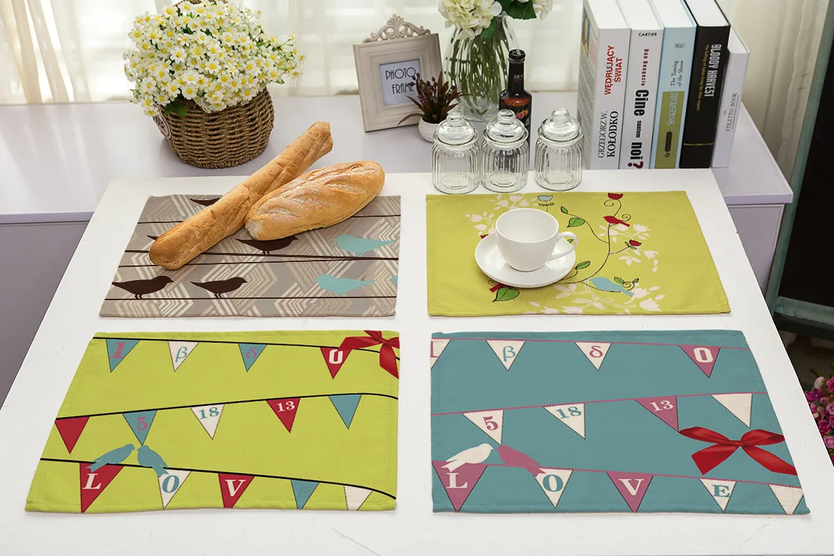 Скандинавские птичьи деревья с рисунком планшетов для обеденного стола барной