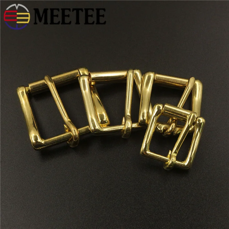 Meetee 2/5 шт ID13 38mm Пряжка из чистой меди латунные пряжки для роликовых ремней DIY