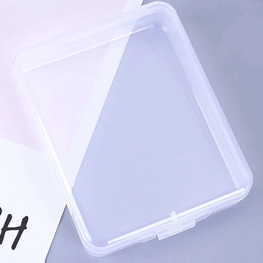 Квадратный прозрачный пластиковый контейнер для хранения масок 2 шт. с крышкой