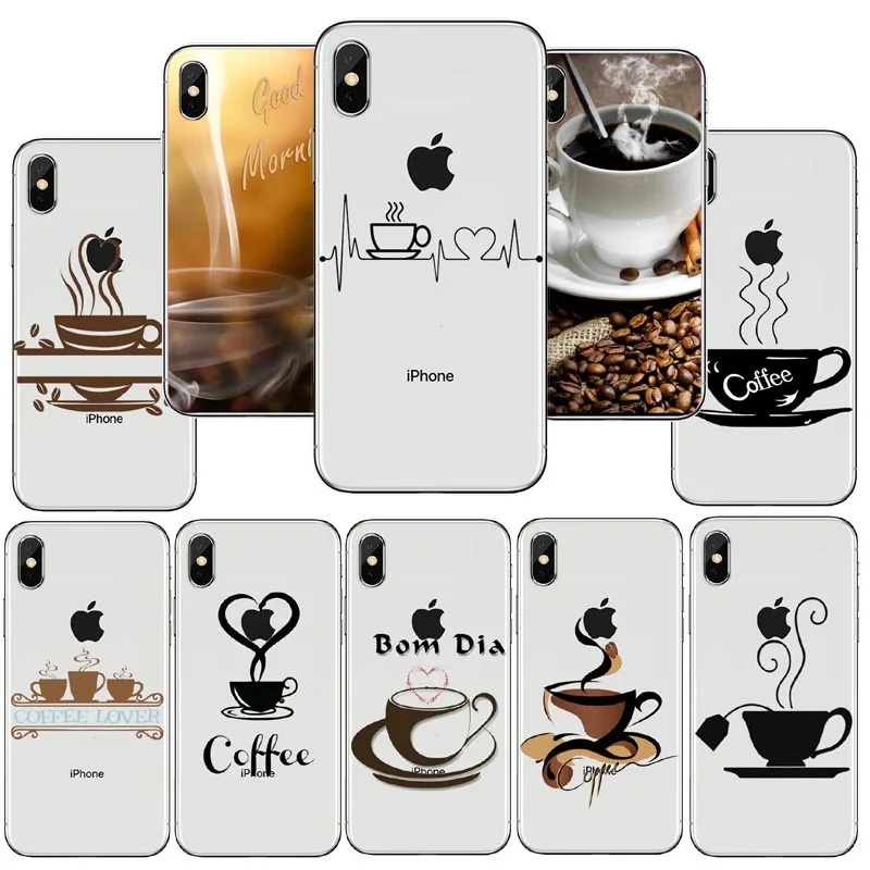Чехол для телефона Coffee силиконовый чехол iphone XS MAX 7 6S 5C 5s XR X 6 6s 6Plus 8 8plus | Мобильные