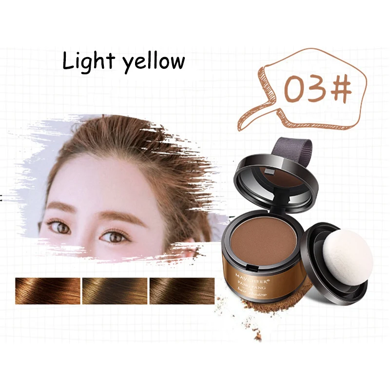 

Hairline Shadow Powder 4 Color Quick Hair Repair Puff Filling in Thin Hair TU45889