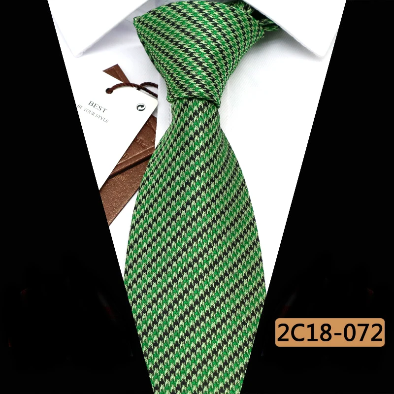 YISHLINE 8CM Men Tie Fashion Classic Business Necktie Mens Casual Ties Wedding Party Designer Corbatas Para Hombre Gift | Аксессуары для