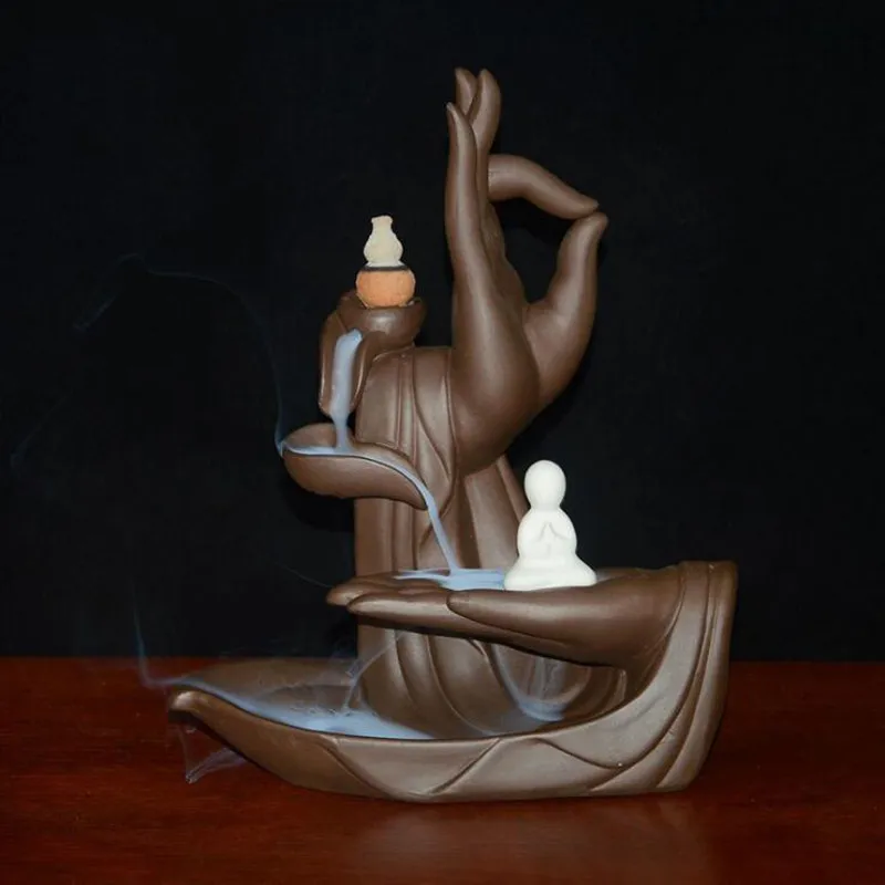 Zen Держатель для благовоний с водопадом дзен благовония Flor De Lotus Backflow Queimador De благовония домашний декор дзен горелки для благовоний база Censer - Цвет: Zen