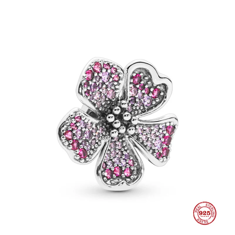 JC DIY модные подвески из стерлингового серебра 925 пробы с зажимами магнолии