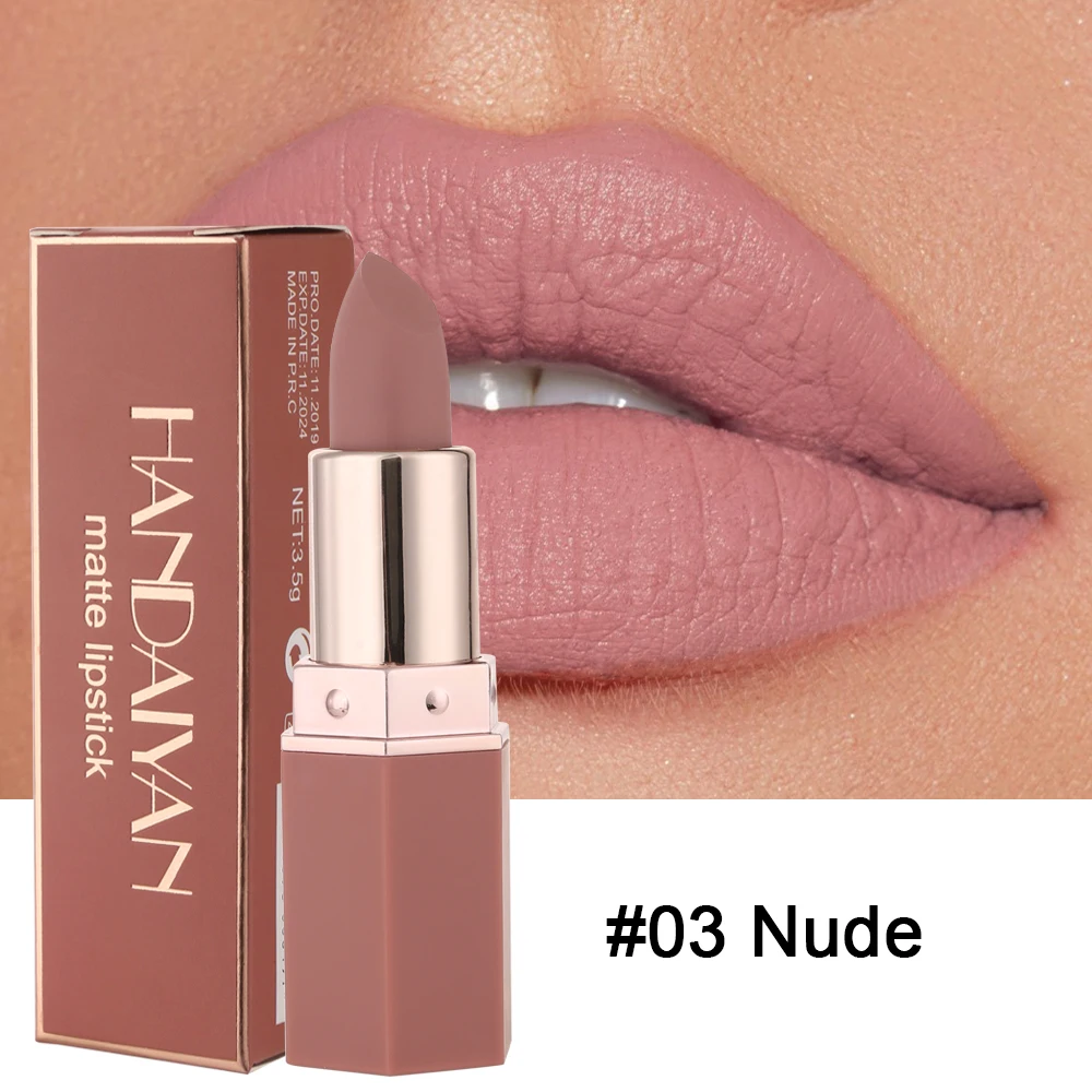 6 Colors Makeup Matte Lipstick Waterproof Long Lasting Lip Stick  Red Pink Velvet Nude Lipsticks Women Cosmetics Batom