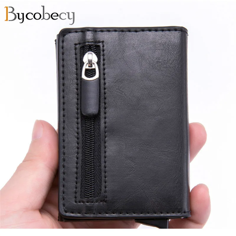 Bycobecy магнитный держатель для кредитных карт умный RFID блокирующий кошелек
