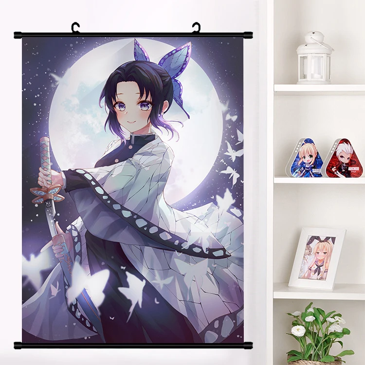 M Аниме демон убийца: Kimetsu no Yaiba Uzui Tengen Rengoku Shinjurou Obanai настенный свиток плакат Настенные подвесные плакаты домашний декор - Цвет: M