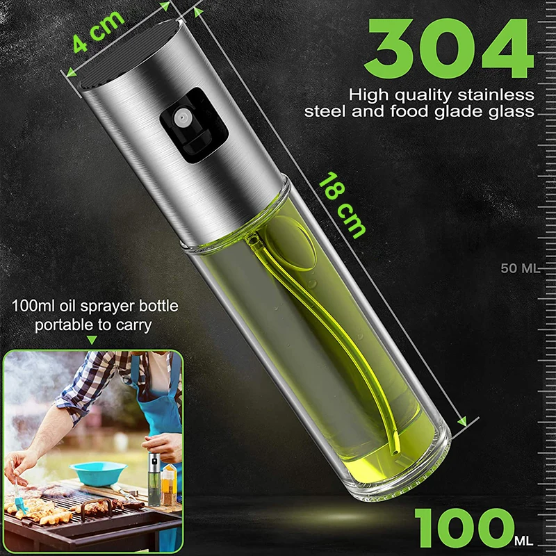 Оливковое масло опрыскиватель для Пособия по кулинарии 100 мл Нержавеющая сталь