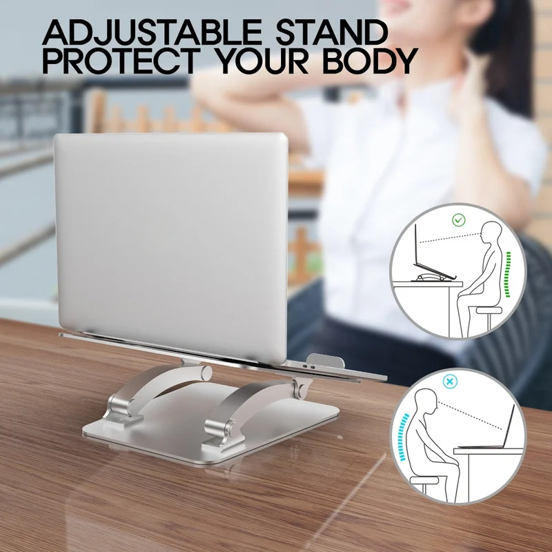 

Ockered Aluminum Desk Laptop Stand For Macbook Macbook Air Macbook Pro and any Notebook between 10 to 17inch All Laptop