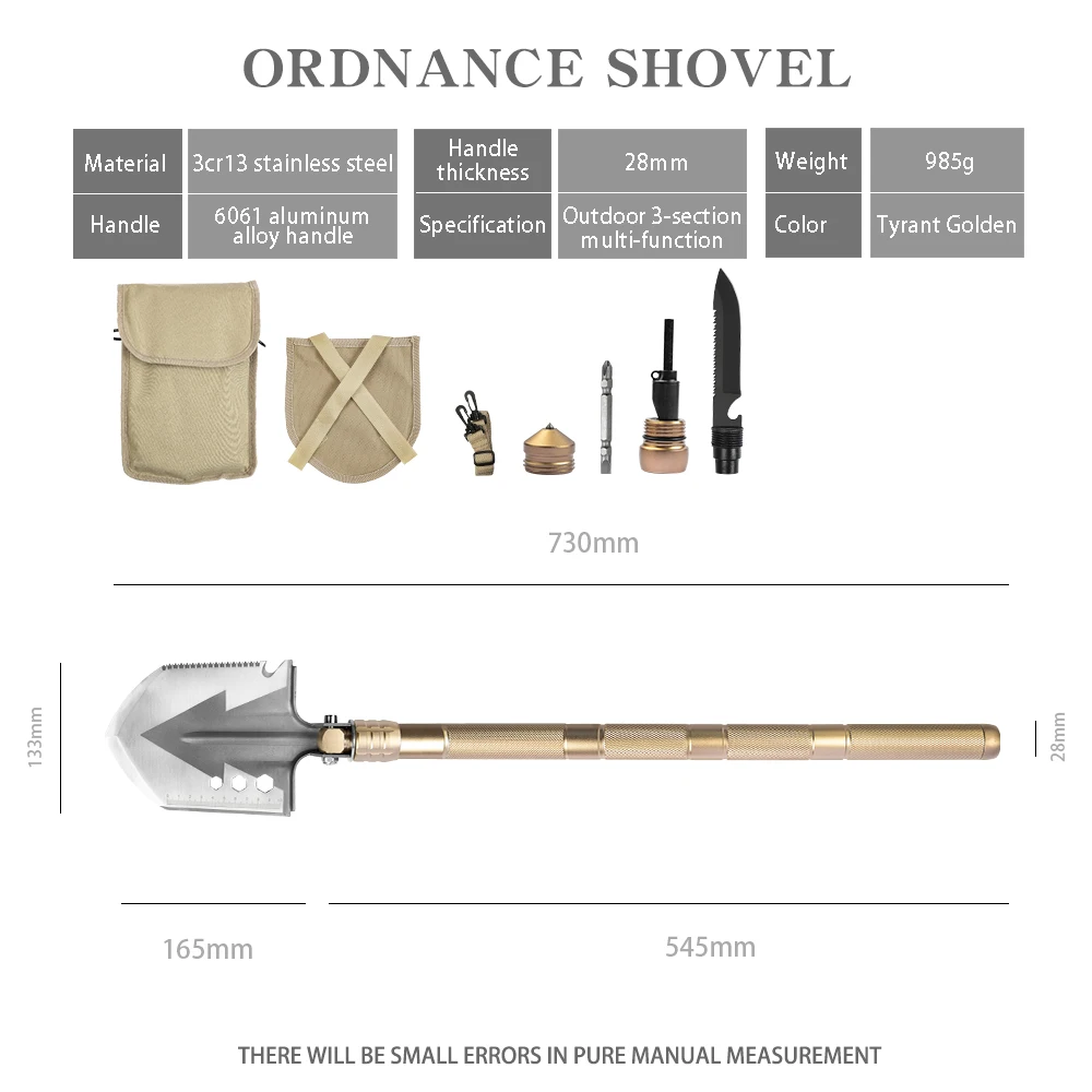

Folding Shovel Multipurpose Military Solider Survival Tools Gardening Tool Camping Spade Stainless Steel Outdoor Spade