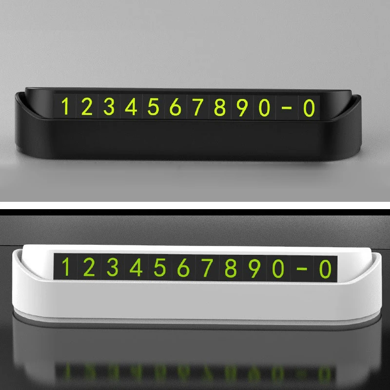 car phone number card plate hidden temporary parking night fluorescent telephone number auto park stop accessories free global shipping