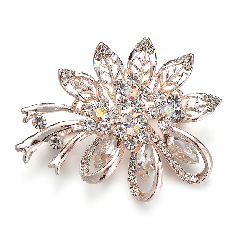 Женская Брошь В Виде Цветка с кристаллами|Броши| |