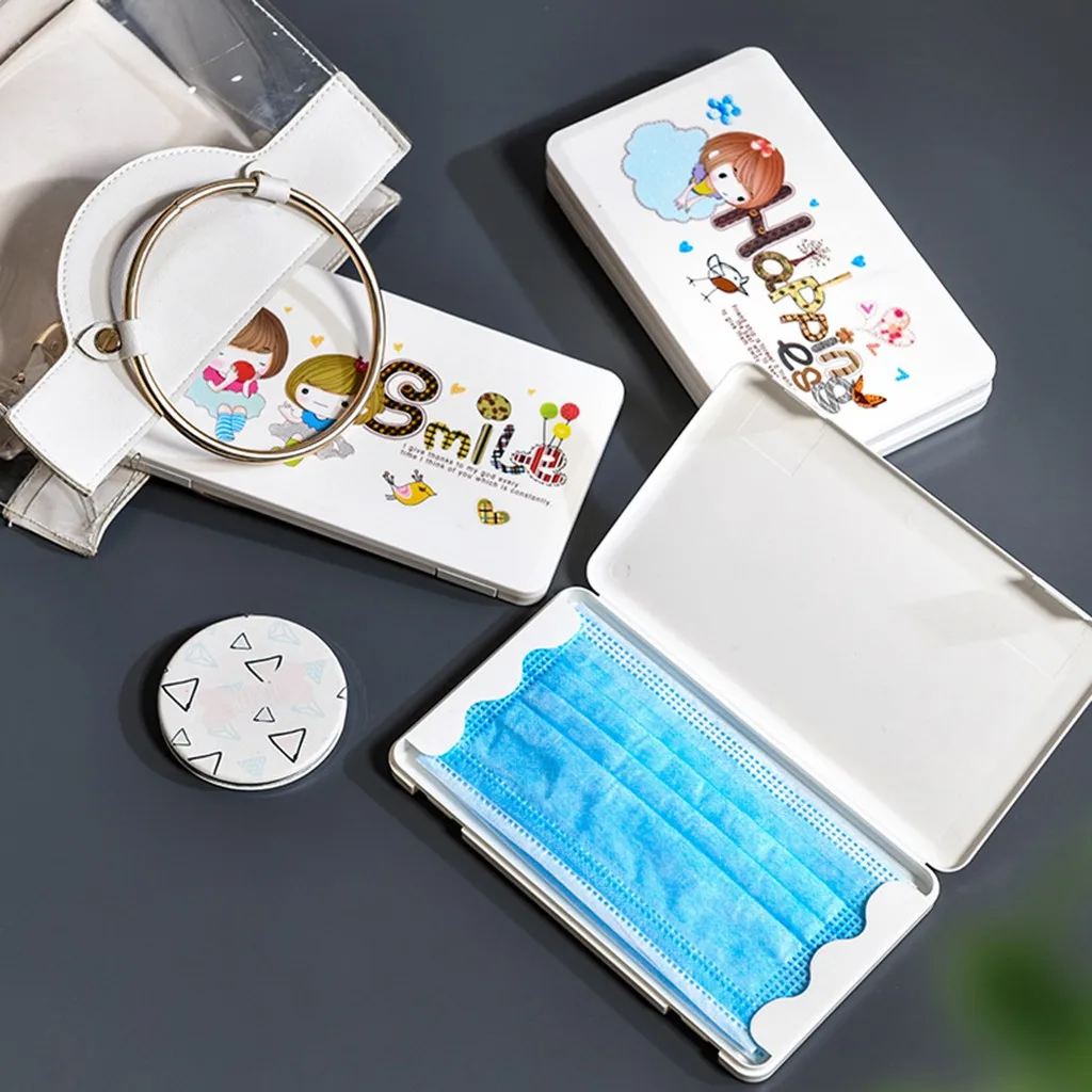 Портативный чехол для лица коробка хранения одноразовая маска квадратная