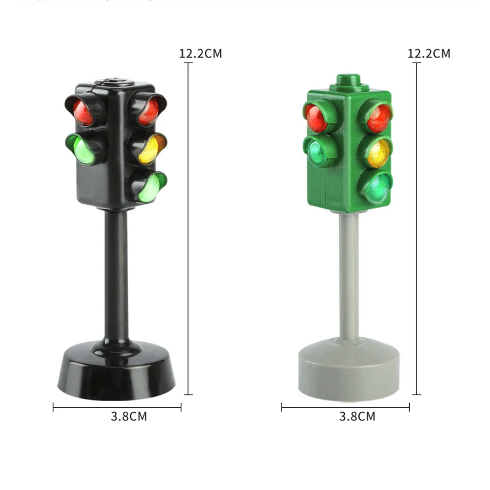 

1Pcs Traffic Signs Road Light Block with Sound LED Children Safety Kids Education Toys Perfect gifts for birthdays holidays toys
