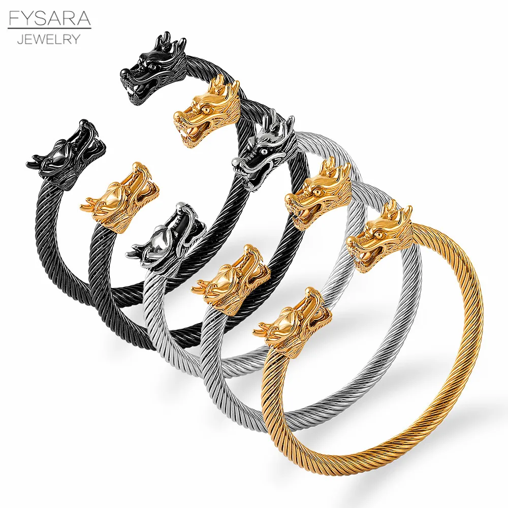 

Stainless Steel Dragon Bracelet Punk Jewelry Viking Bracelet Men Wristband Cuff Bracelets & Bangles Fashion Accessories Bijoux