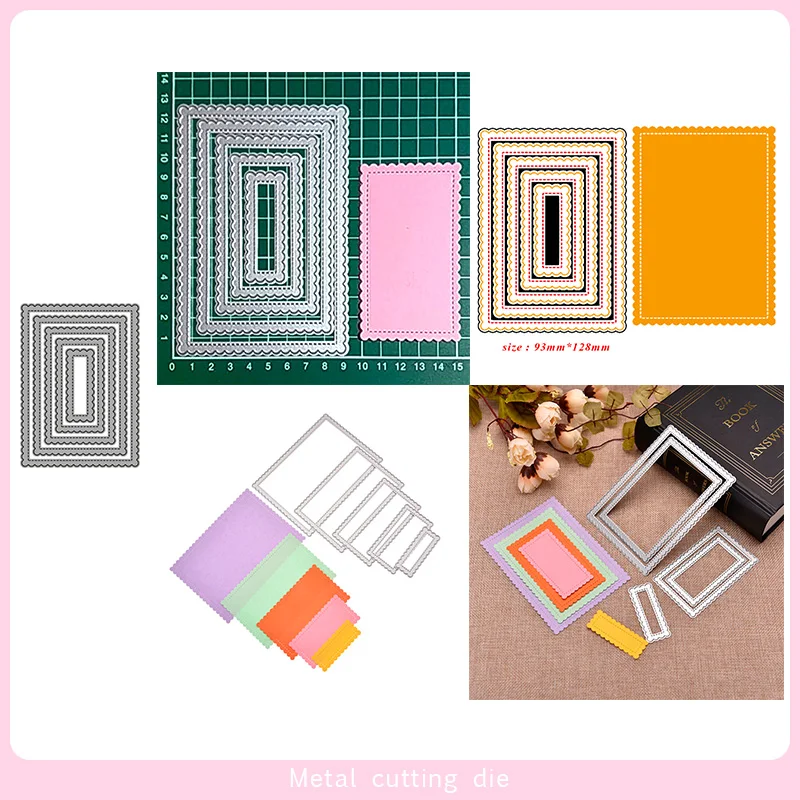 Прямоугольная кружевная рамка металлические Вырубные штампы для сделай сам