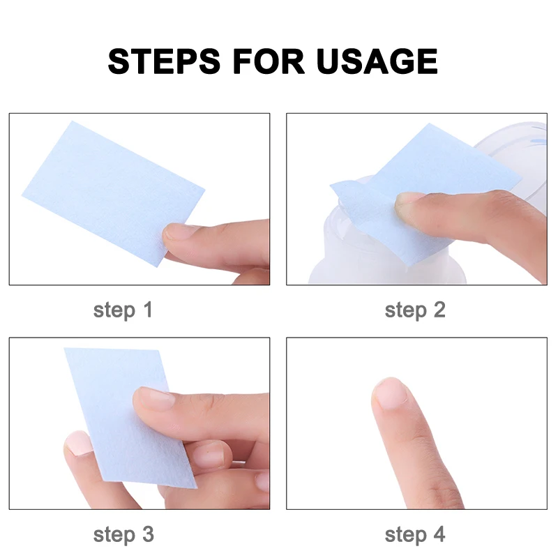 

600 Pcs Environmental No Chipping Disposable Unloading Nail Clean Cotton Nail Polish Remover KG66