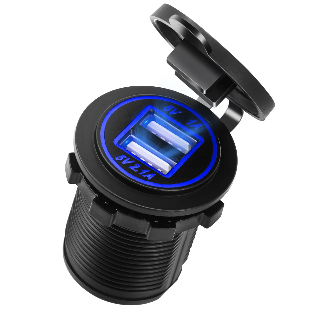 Автомобильное зарядное устройство с двумя портами USB адаптер питания