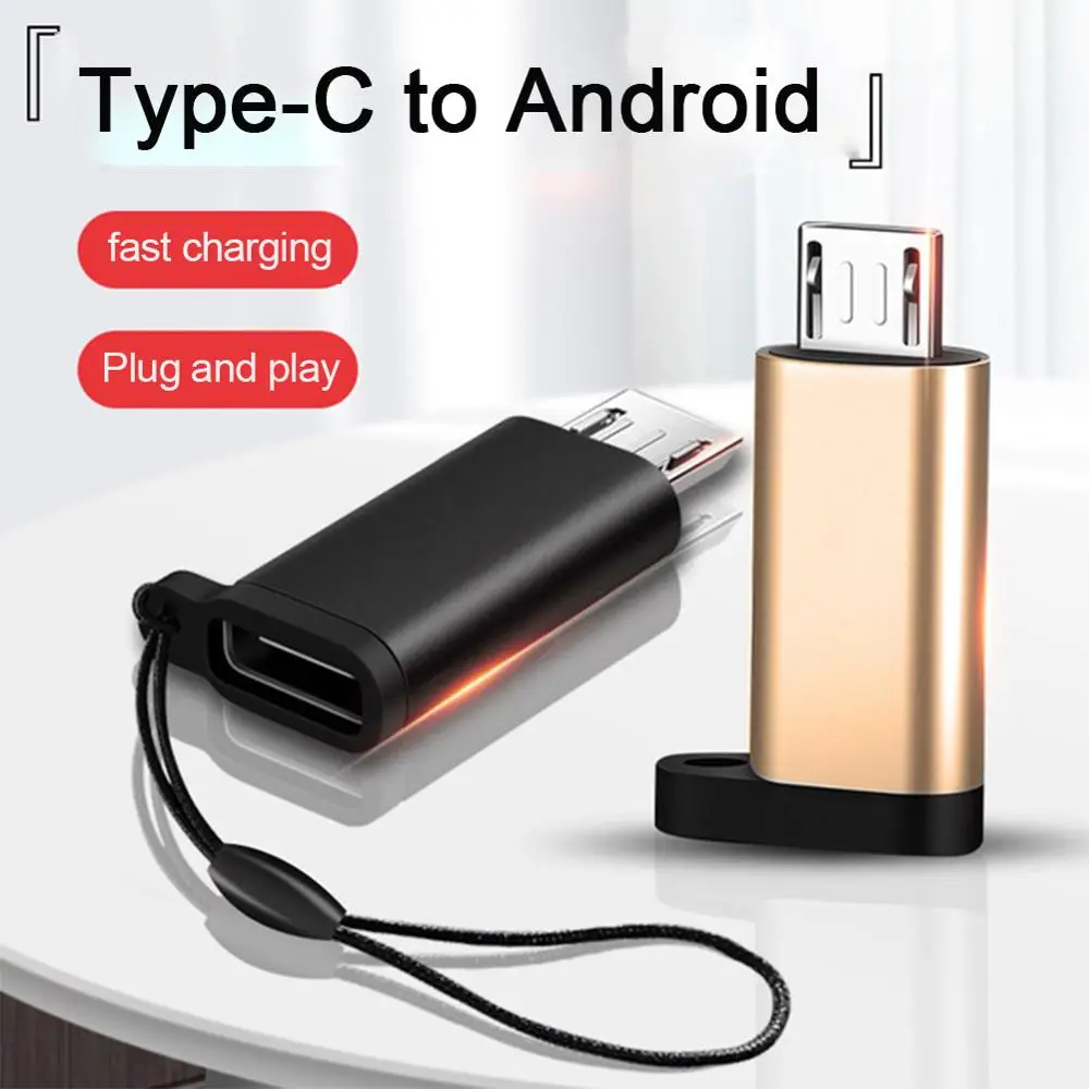 Кабель-адаптер USB Type-C мама-Micro папа для телефонов Android зарядное устройство Sycn Otg