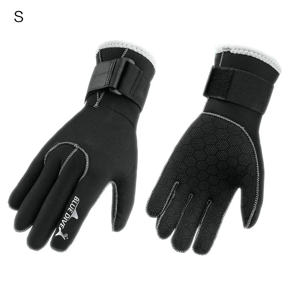 

1 Pair Water Gloves 3MM Neoprene Five Finger Warm Wetsuit Winter Gloves for Diving Snorkeling Paddling Surfing Kayaking Canoeing