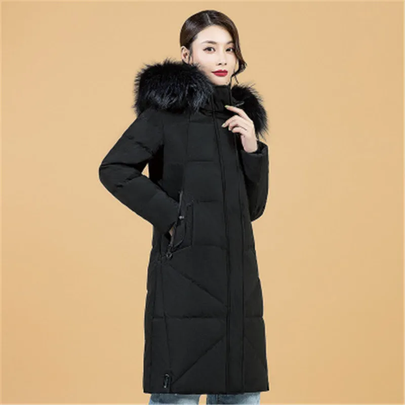 XL 13XL 2019 новая зимняя куртка пуховик для женщин зимние Утепленные Пальто с