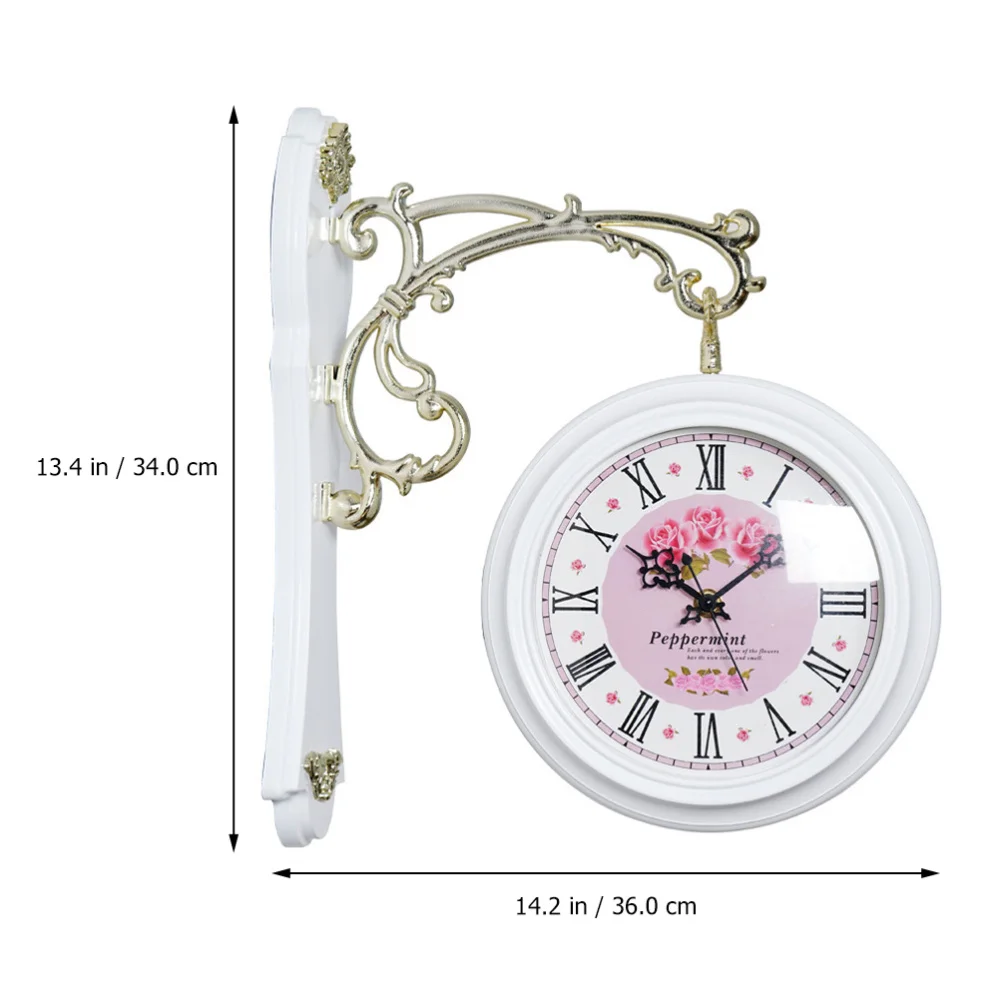 

Elegant Home Wall Clock Roman Numerals Wall Clock Creative Flower Design Clock