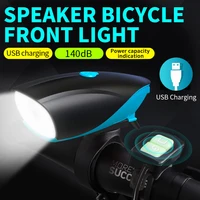 wire control speaker mtb bicycle light with horn 18650 usb led bike lamps 2600mah t6 cycle headlight flashlight ride accessories