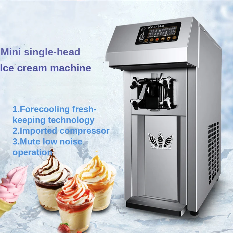 

12L/H Single Head Commercial Electric Desktop Small Soft Serve Ice Cream Machine Ice Cream Maker With Forecooling Preservation