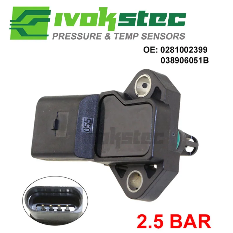 Новинка! Датчик давления для Audi A1 A2 A3 A4 A6 A8 1 4 9 2 5 7 3 0 TDI 038906051B 038 906 051 B бар|sensor sensor|sensor