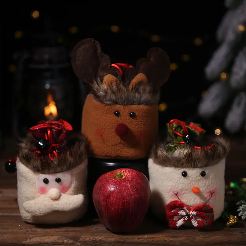 2 шт. новогодние подарочные пакеты с колокольчиком яблоком Санта Клаусом|Носки и