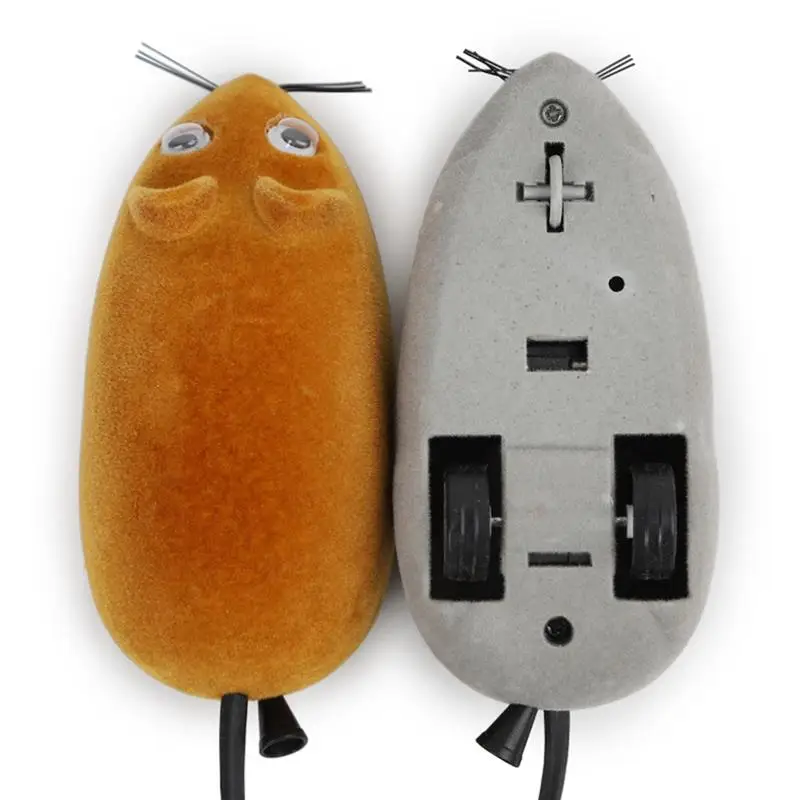 

RC Toy Wireless Winding Mechanism Mouse Cat Toy For Cat Dog Pet Trick Playing Toy Plush Rat Mechanical Motion Rats Dropshipping