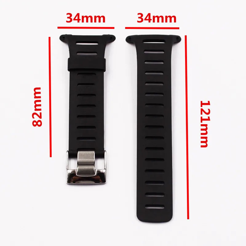 Watch Accessories Suitable for SUUNTO T Series SUUNTO T1 T1C T3 T3C T3D T4C T4D Rubber Strap Silicone Watch Strap