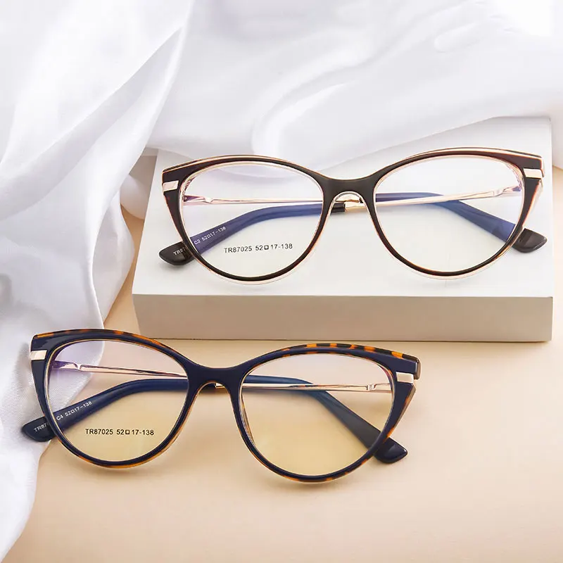 

New Arrival Retro Personality Cat Eye Glasses Plastic Frame Eyewear Full Rim Nearsighted Spectacles Women Style