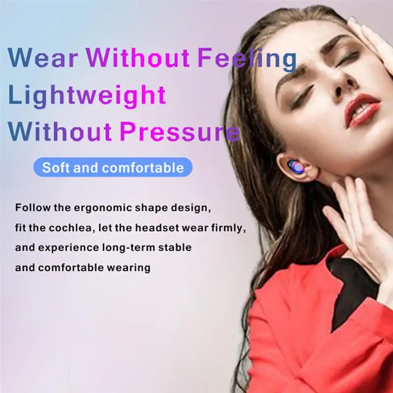 

TWS M12 Mini Wireless Bluetooth 2000mAh 5.0 Earphones Sport Headphones Headsets Earbuds CVC 8.0 Intelligent Noise Reduction