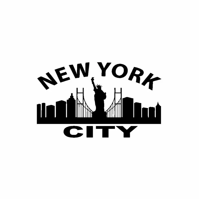 

15.8CM*9.6CM Country stickers NEW YORK CITY Oval Car Sticker Vinyl Decal Black Silver C10-01475