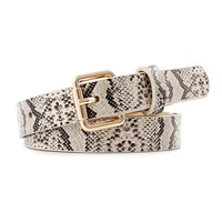 bla vintage thin belt for women snake striped casual adjustable small fashion belts for dress jeans female waistband z30