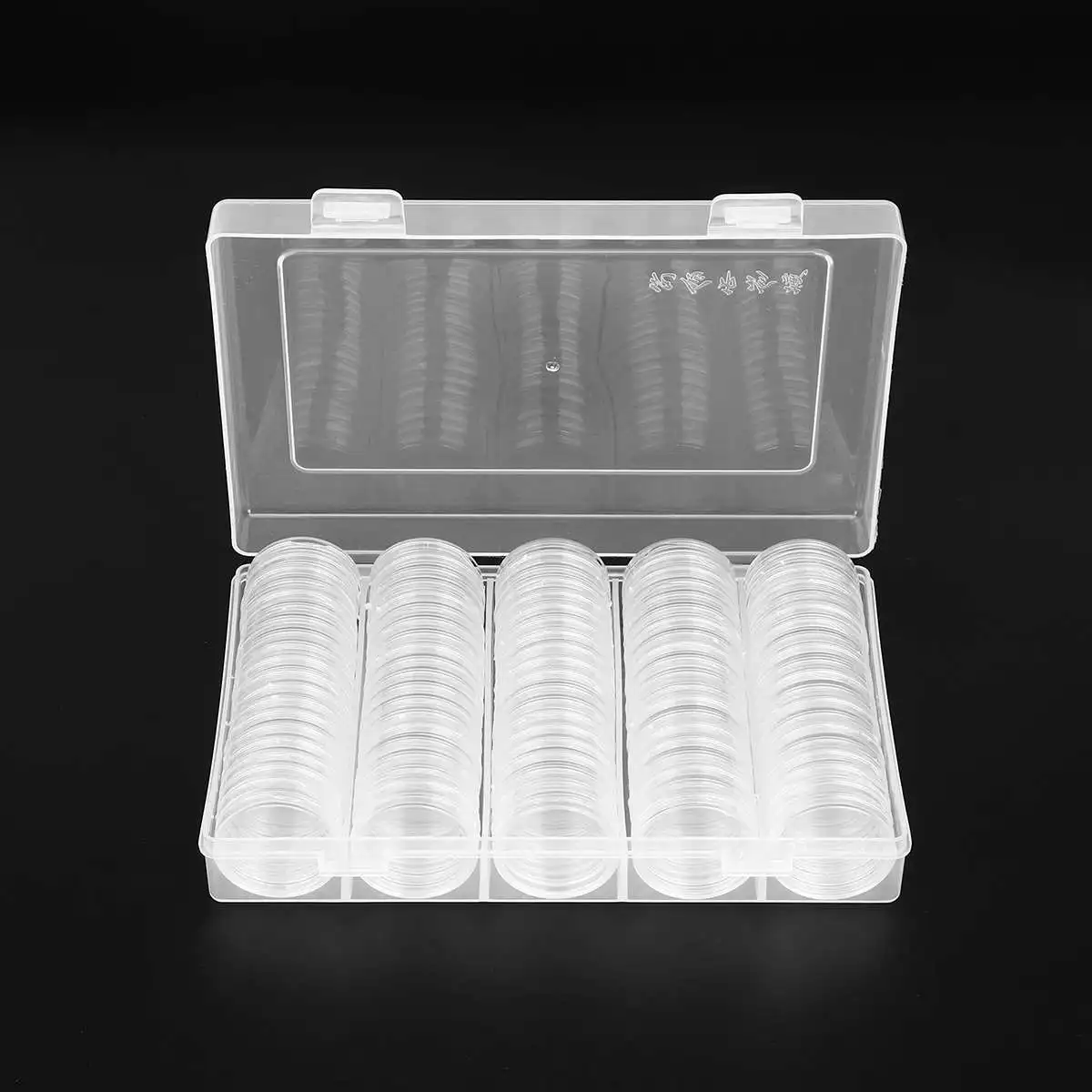 100 шт. 27 мм прозрачные футляры для монет капсулы переносной круглый держатель