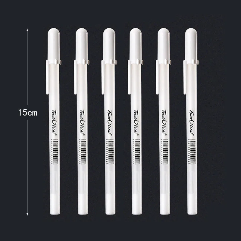 

TOUCH Hightlight White Art Marker 0.8mm Color Gel Pen Sketch Hook Liner Pen Refills for Anime Paint Design Art Supplies