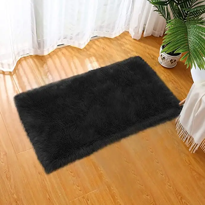 

Soft Shag Bedroom Rugs Luxury Pink Faux Fur Sheepskin Area Rug for Living Room Dorm Kids Girls Room Decor Carpet Sofa Chair rug