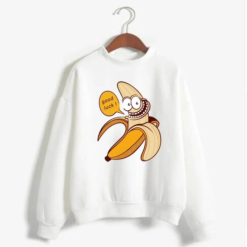

Good Luck Print Hoodie Hot Funly Loog Sleeve Sportswear Sweatshirt Hoodie Harajuku Fruit Banana Casual Hoodie Men Women