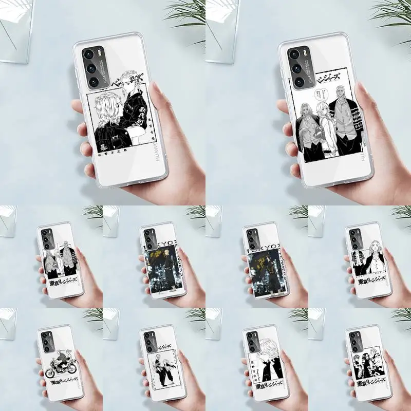 

Tokyo Revengers Phone Case Transparent For Huawei 8 7 6 5 4 3 2 pro SE i E Soft TPU Clear Mobile Bags Coque
