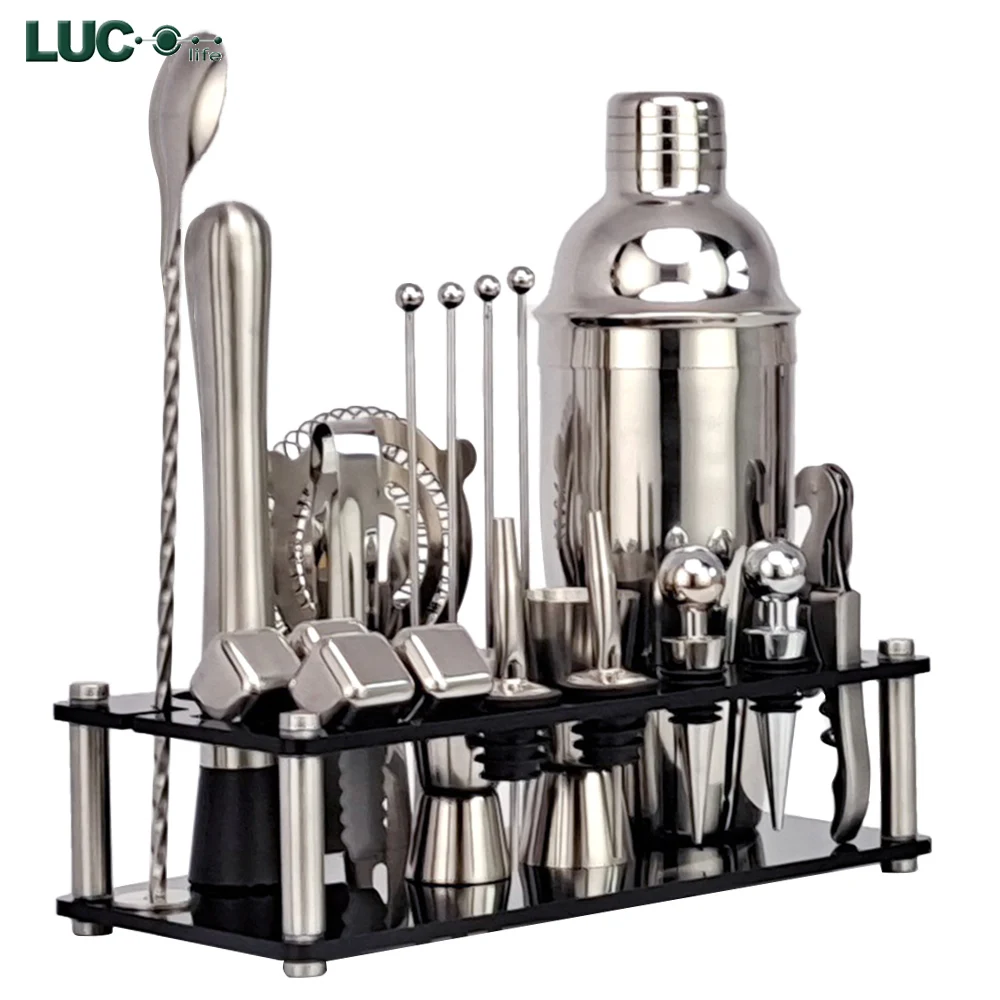 Набор шейкеров для коктейлей набор из 21 штуки нержавеющей стали бармена с