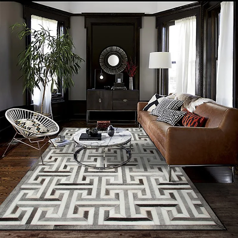 Высококачественный Т образный серый ковер из воловьей кожи В индустриальном