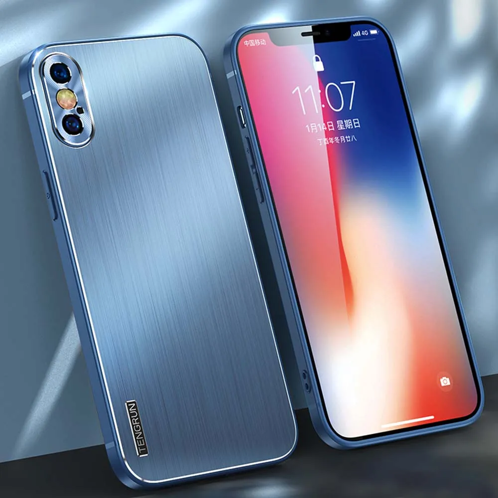

Metal Case For Iphone X XS Max Case Luxury Cover Phone Coque For Iphone XR XS Cases Soft TPU Frame Full Protection Shell