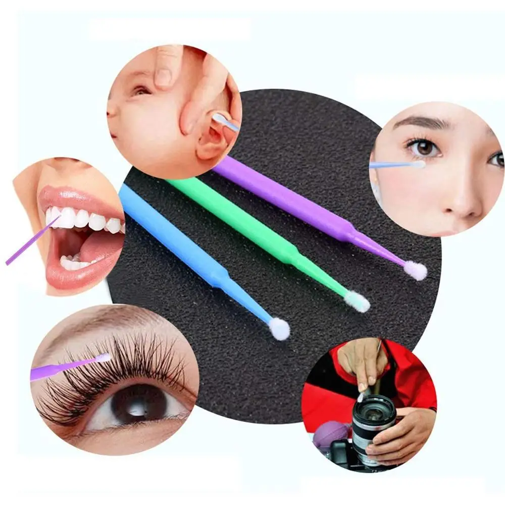 

200pcs/lot Disposable Makeup Cotton Eyelash Extension Mini Individual Applicators Home Mascara Brush Cotton Soft