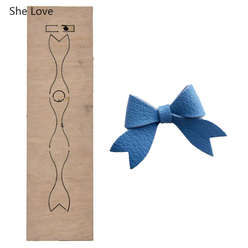 Цветок цветок банты брелок в форме металла кожаные режущие штампы формы