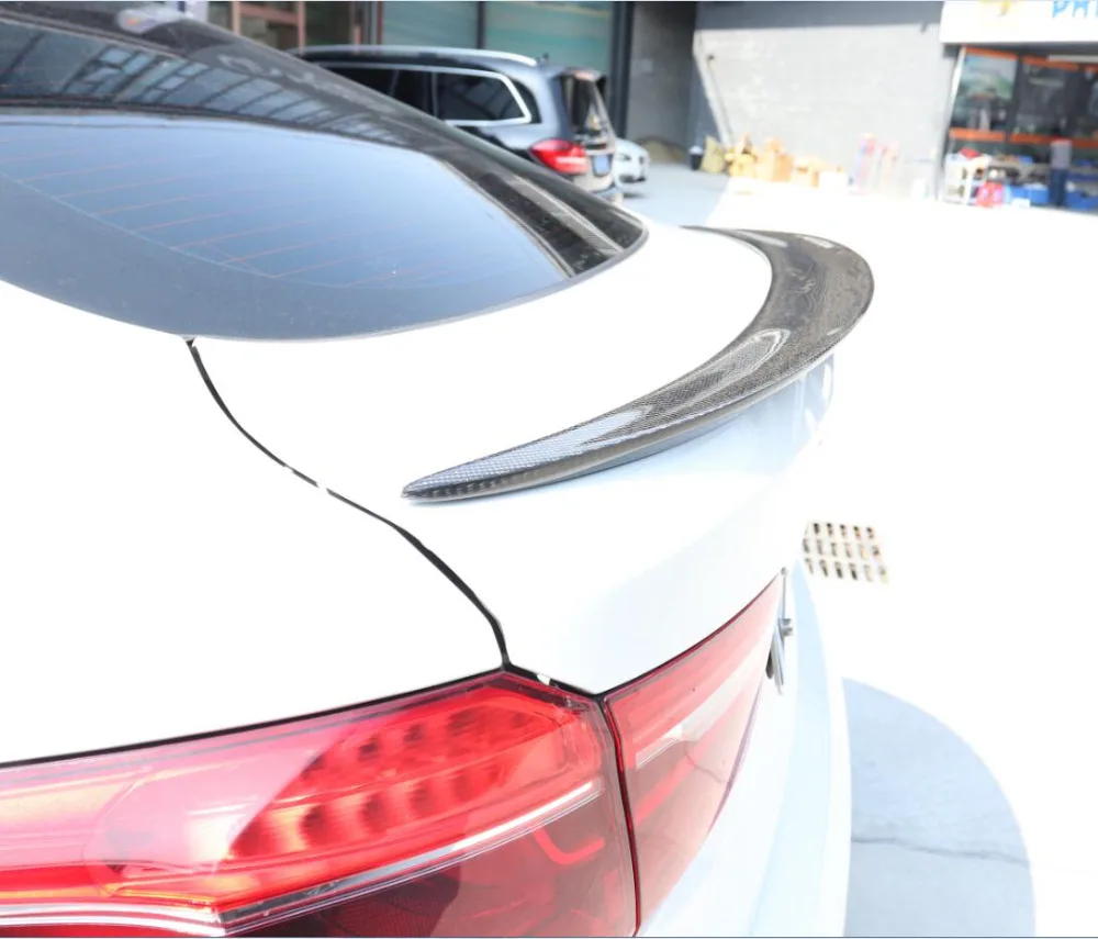 Углеродное волокно заднего крыло багажника выступ Спойлеры подходит для девочек