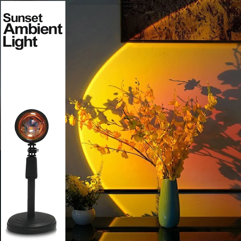 

Ambient Light Sunset Sunrise Colorful Lighting Romantic Lamp Projector LED Night Light For Photographic Coffee Wall Decoration