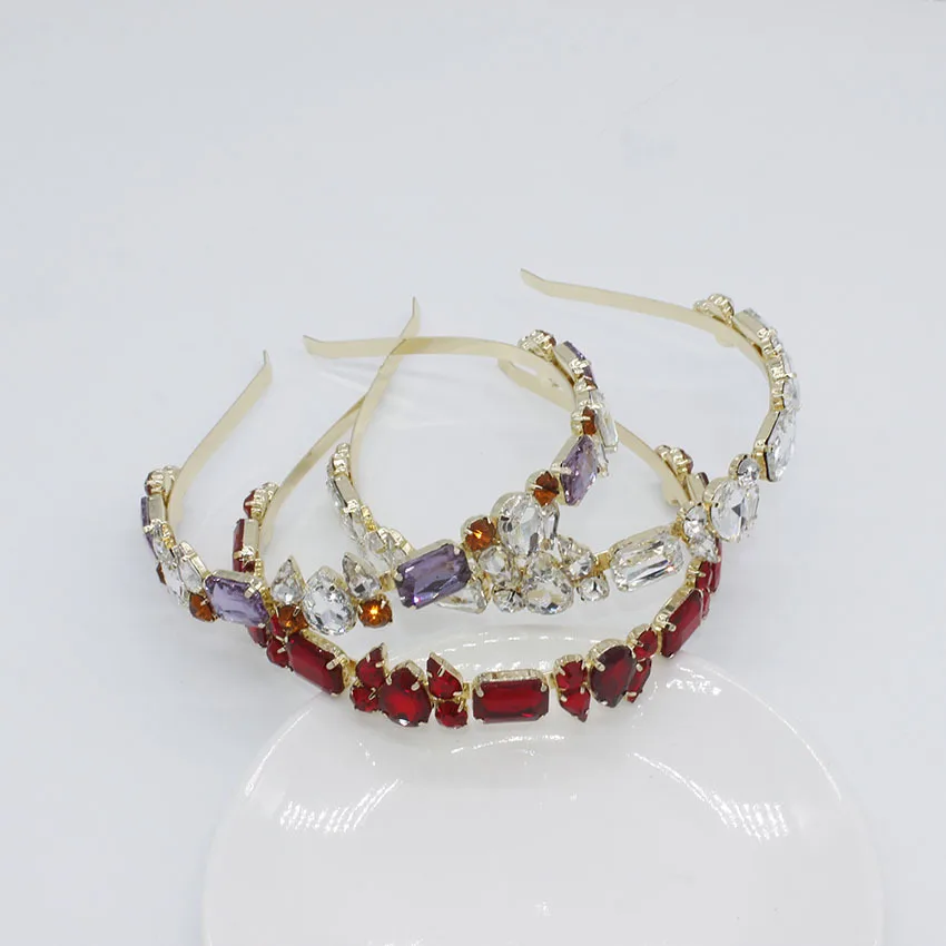 Тонкий головные повязки с драгоценными камнями женский бриллиант аксессуары для